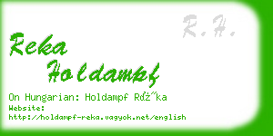 reka holdampf business card